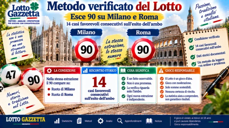 Il Metodo verificato del Lotto: quando una coincidenza diventa una regola da controllare