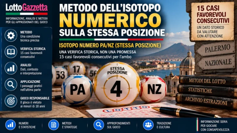 Metodo dell'isotopo numerico sulla stessa posizione: la verifica storica 4 Metodo dell’isotopo numerico sulla stessa posizione: la verifica storica