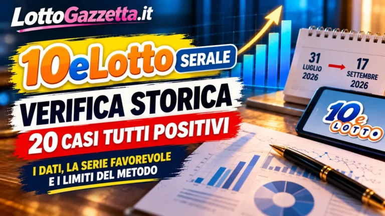 Verifica storica del 10eLotto serale: una continuità da leggere con prudenza