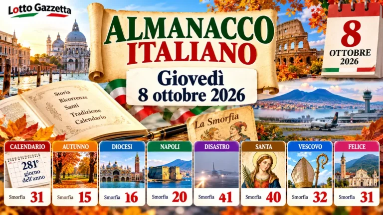 Almanacco italiano, 8 ottobre 2026: memoria tra storia e calendario