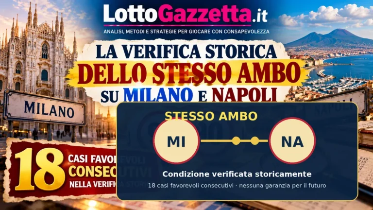 La verifica storica dello stesso ambo: il valore di una conferma 4 La verifica storica dello stesso ambo: il valore di una conferma