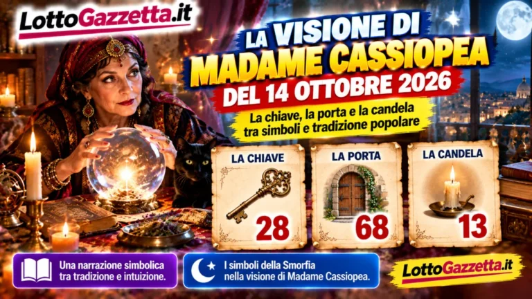 La visione di Madame Cassiopea del 14 ottobre 2026: tra simboli e cautela