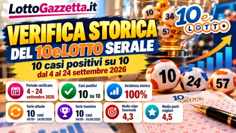 Verifica storica del 10eLotto serale: cosa raccontano continuità e trend: Verifica storica del 10eLotto serale: il significato
