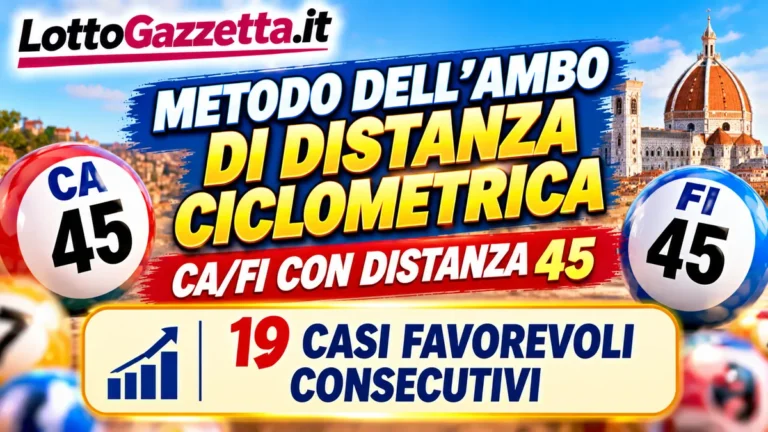 Metodo dell'ambo di distanza ciclometrica: la verifica storica prima della previsione 3 Metodo dell’ambo di distanza ciclometrica: la verifica storica prima della previsione
