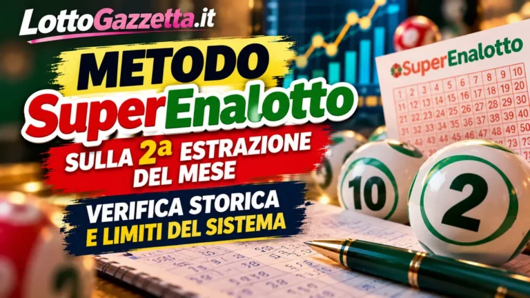 Metodo SuperEnalotto sulla 2ª estrazione del mese: verifica storica e limiti del sistema 2 Metodo SuperEnalotto sulla 2ª estrazione del mese: verifica storica e limiti del sistema