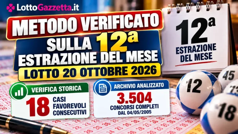 Metodo verificato sulla 12ª estrazione del mese: la forza della condizione 49 Metodo verificato sulla 12ª estrazione del mese: la forza della condizione