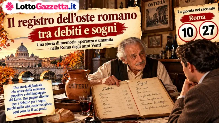 Il registro dell’oste romano tra debiti e sogni – 27 ottobre 2026
