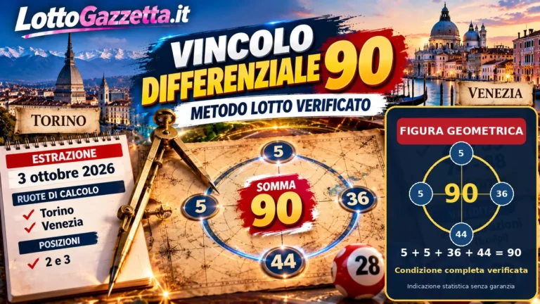 Il Vincolo Differenziale 90: la condizione trovata dopo l’ultima estrazione 3 Il Vincolo Differenziale 90: la condizione trovata dopo l’ultima estrazione