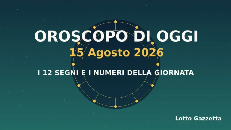 Oroscopo di oggi 15 Agosto 2026: segni, giornata e numeri 2 Oroscopo di oggi 15 Agosto 2026: segni, giornata e numeri