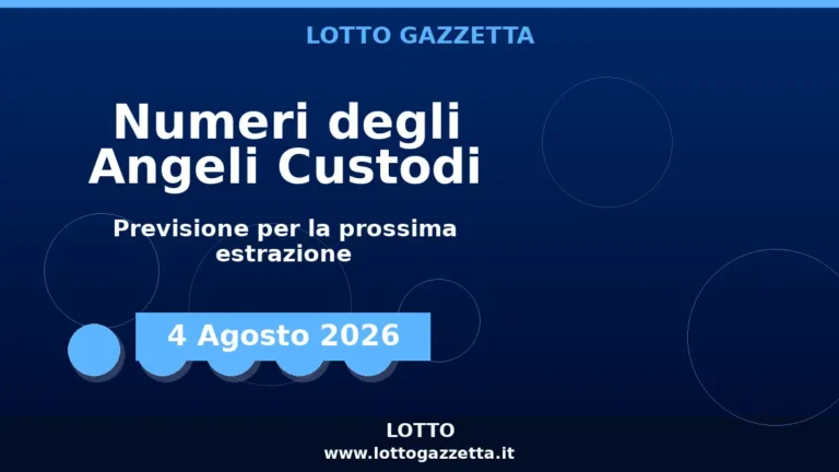 Numeri degli Angeli Custodi per l’estrazione del 4 Agosto 2026 2 Numeri degli Angeli Custodi per l’estrazione del 4 Agosto 2026