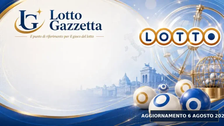 Estrazioni Lotto del 6 Agosto 2026: risultati ruota per ruota 5 Estrazioni Lotto del 6 Agosto 2026: risultati ruota per ruota