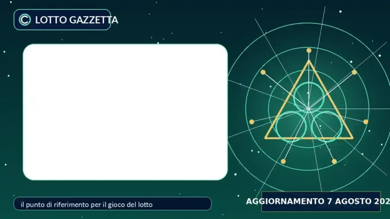 Metodo del Trino Settenario per l’estrazione del 7 Agosto 2026 6 Metodo del Trino Settenario per l’estrazione del 7 Agosto 2026