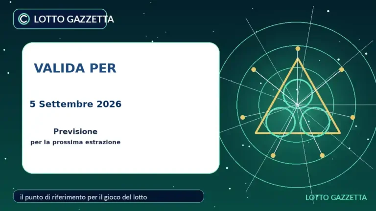Metodo del Trino Settenario per l’estrazione del 5 Settembre 2026 4 Metodo del Trino Settenario per l’estrazione del 5 Settembre 2026