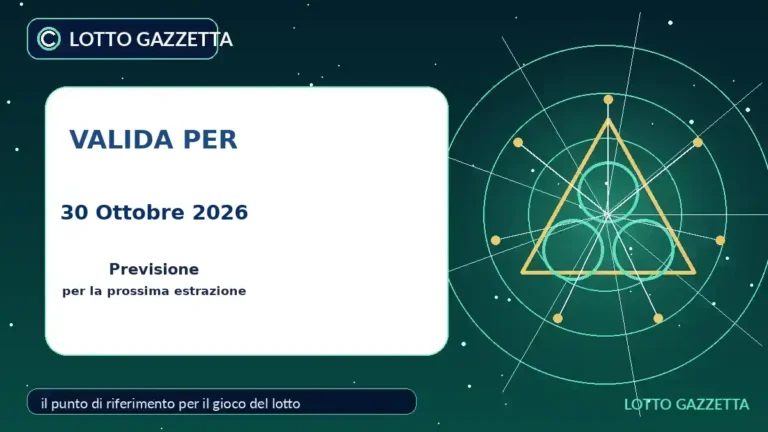 Metodo del Trino Settenario per l’estrazione del 30 Ottobre 2026