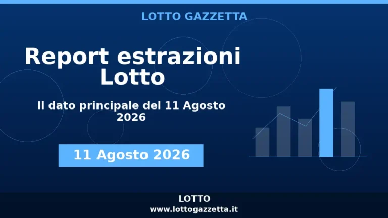 Estrazioni Lotto: Il 82 si ripete 3 volte del 11 Agosto 2026