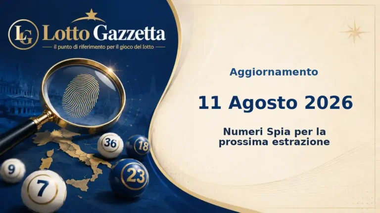 Numeri Spia Lotto per l’estrazione del 11 Agosto 2026