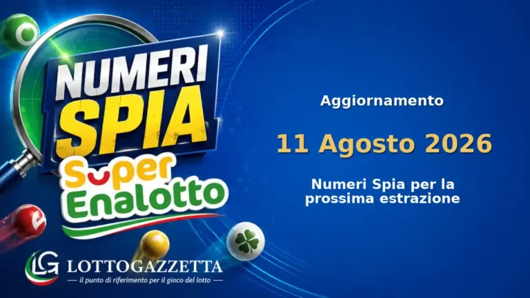 Numeri Spia SuperEnalotto: il 55 ricorre in 3 cinquine per il 11 Agosto 2026