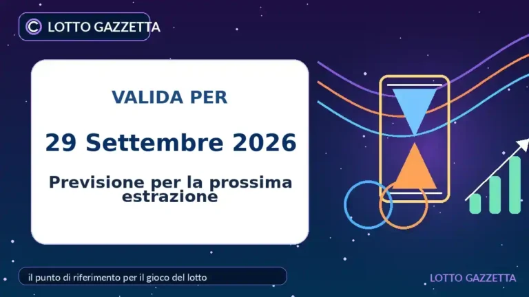 Abbinamenti di ritardatari e frequenti dopo l’estrazione del 29 Settembre 2026