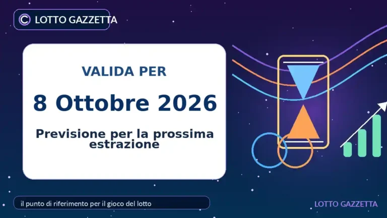 Abbinamenti di ritardatari e frequenti dopo l’estrazione del 8 Ottobre 2026