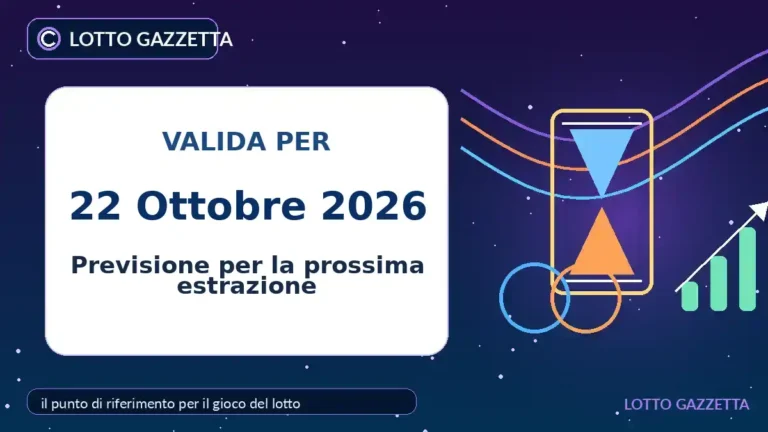 Abbinamenti di ritardatari e frequenti dopo l’estrazione del 22 Ottobre 2026