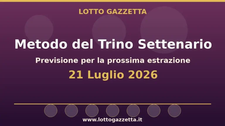 Metodo del Trino Settenario per l’estrazione del 21 Luglio 2026 4 Metodo del Trino Settenario per l’estrazione del 21 Luglio 2026